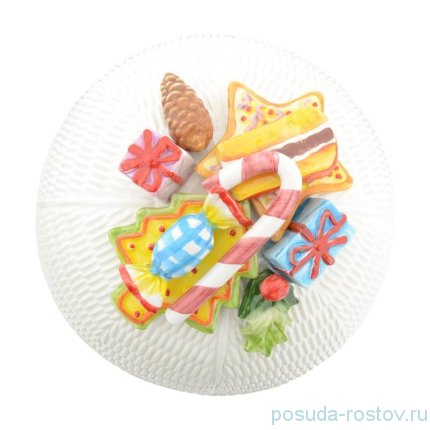 Блюдо 30 х 17 см круглое с крышкой &quot;Christmas world /Sweet candies&quot; / 270963
