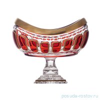 Ваза для фруктов 21 см н/н Ладья &quot;Антик /Рубин /золото&quot; / 053844