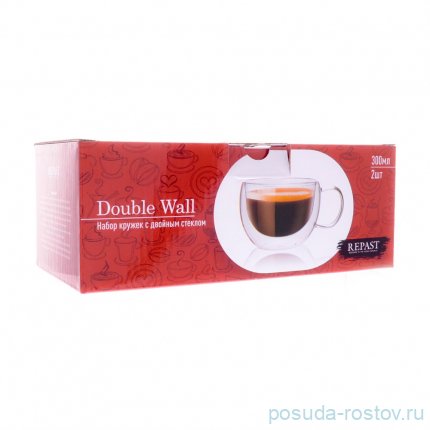 Набор кружек 300 мл 2 шт с двойными стенками &quot;Double wall /Repast&quot; / 271020
