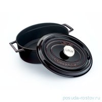 Кастрюля 29 см с крышкой овальная 4,8 л &quot;Lava /Majolica Aubergine&quot; / 223366