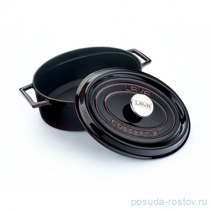 Кастрюля 29 см с крышкой овальная 4,8 л &quot;Lava /Majolica Aubergine&quot; / 223366