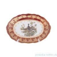 Блюдо 32 см овальное &quot;Корона /Аристократ /Охота красная&quot; / 273507