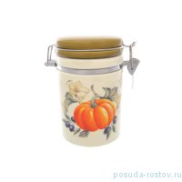 Банка для сыпучих продуктов 600 мл с зажимом &quot;Тыква&quot; / 231214