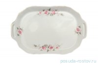 Поднос 23 х 15 см прямоугольный &quot;Бернадотт /Серая роза /золото&quot; / 012500