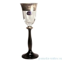 Рюмка 60 мл 1 шт &quot;Анжела /Узор на платине /черная ножка&quot; / 236323
