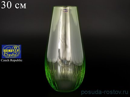 Ваза для цветов 30 см зелёная &quot;Оптика&quot; / 084075