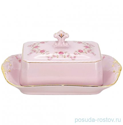 Масленка 250 г.&quot;Соната /Розовый цветок&quot; розовая / 333614