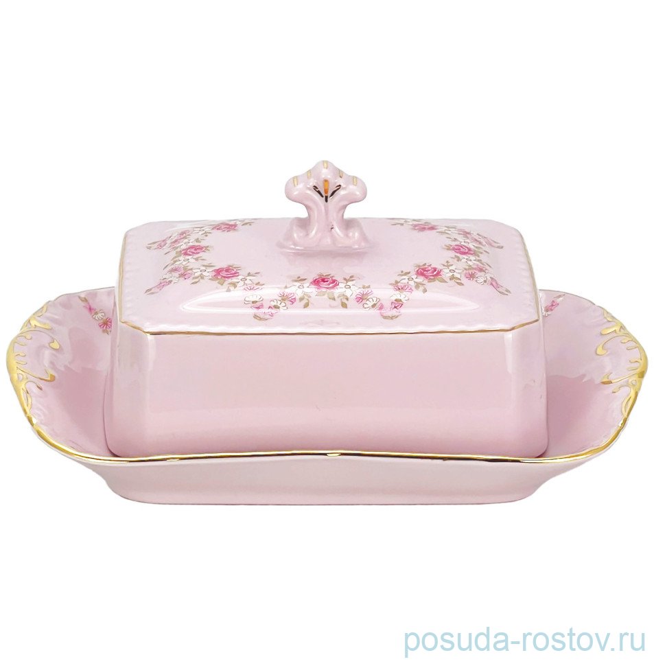 Масленка 250 г."Соната /Розовый цветок" розовая / 333614