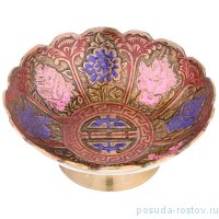 Розетка 10 х 10 х 3,5 см н/н цветная эмаль /латунь / 195607