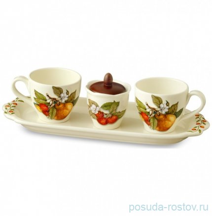 Чайный набор на 2 персоны 5 предметов &quot;Artigianato ceramico /Груша&quot; / 151800