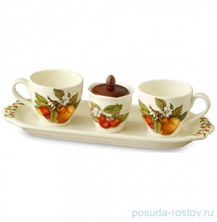 Чайный набор на 2 персоны 5 предметов &quot;Artigianato ceramico /Груша&quot; / 151800
