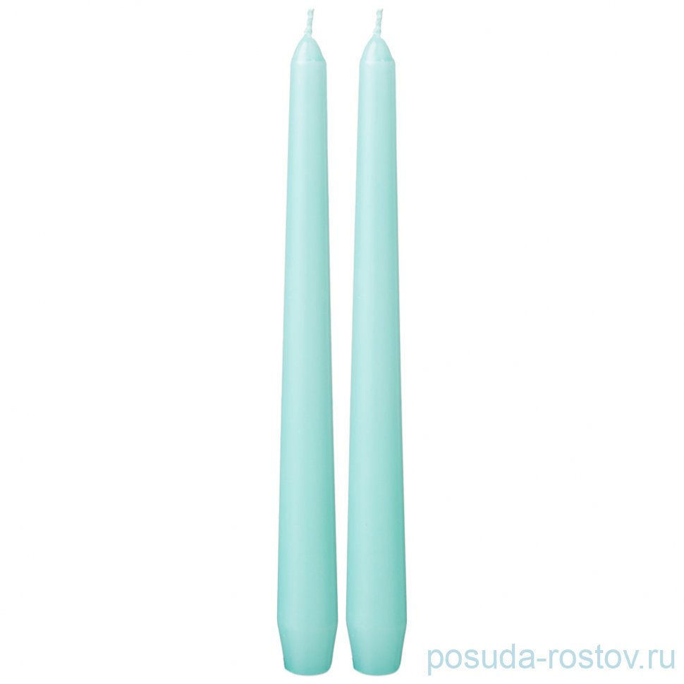 Свечи конические 2,1 х 25 см 2 шт /мятные / 283031