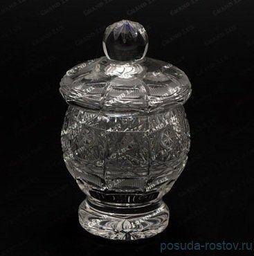 Вазочка 7 см с крышкой &quot;Хрусталь резной&quot; / 011433