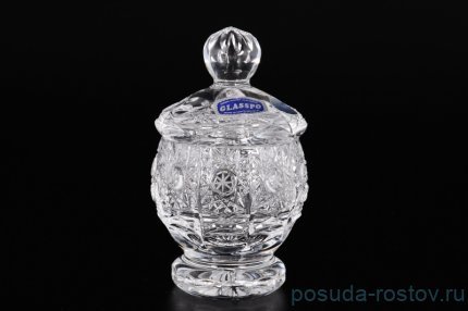 Вазочка 7 см с крышкой &quot;Хрусталь резной&quot; / 011433