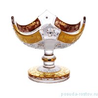 Ваза для конфет 15,5 см &quot;Снежинка с золотой росписью /Стразы /60532&quot; / 086034