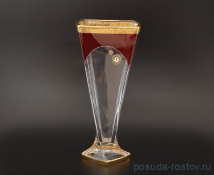 Ваза для цветов 33 см н/н &quot;Квадро /Красная с золотом&quot; / 108362