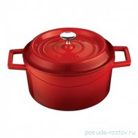 Кастрюля 32 см с крышкой литая чугунная 9,9 л &quot;LAVA /RED&quot; / 154607
