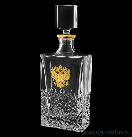Графин для водки/ликера 1 л &quot;NICOLETTE /Герб&quot; хрусталь Йиглава / 139168