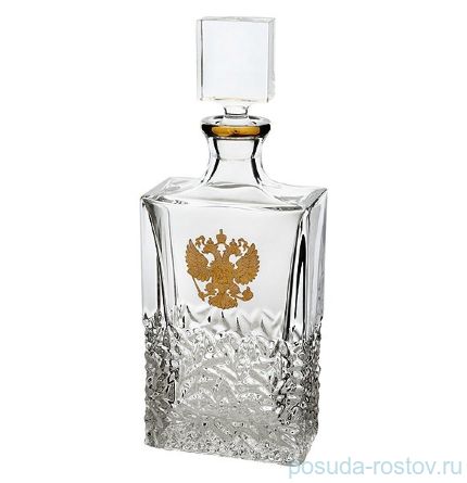 Графин для водки/ликера 1 л &quot;NICOLETTE /Герб&quot; хрусталь Йиглава / 139168