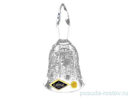 Колокольчик 12,5 см &quot;A.Crystal /Хрусталь резной&quot; / 103658