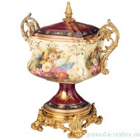 Конфетница 31 х 20 х 38 см н/н с крышкой и ручками / 273799