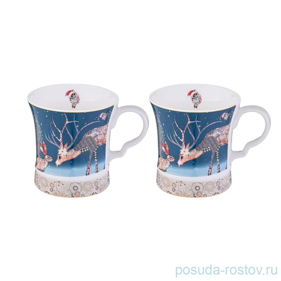 Набор кружек 320 мл 2 шт "Christmas /Печворк" / 355101