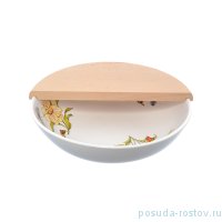 Салатник 25,5 см с разделочной доской &quot;Artigianato ceramico /Ботанический сад&quot; / 228322
