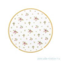 Блюдо 32 см круглое &quot;Максим /Примавера золото /Розочки на белом&quot; / 171502