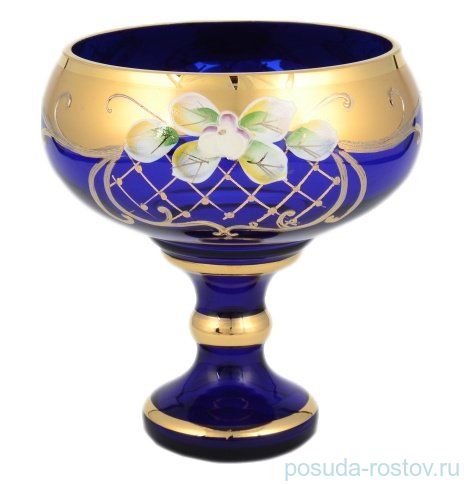 Ваза для конфет 13 см н/н "Лепка синяя" S-A / 096744