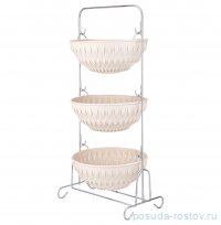 Корзина для овощей 3-х ярусная бежевая &quot;Limon&quot; / 330007