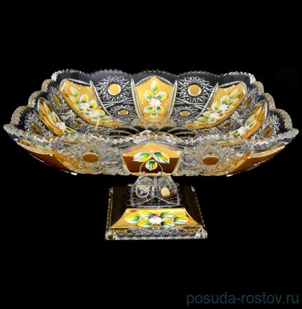 Ваза для фруктов 28 см н/н &quot;Хрусталь с золотом&quot; / 057088