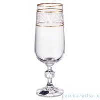 Бокалы для шампанского 180 мл 6 шт &quot;Клаудия /Орнамент /золото&quot; / 210290