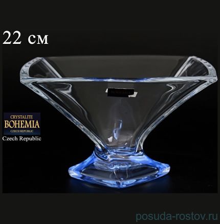 Ваза для конфет 22 см н/н &quot;Квадро /Синее дно&quot; / 080388
