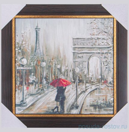 Ключница 30 х 30 см &quot;Елисейские поля&quot; /рамка венге с золотом / 296932