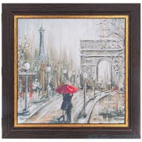 Ключница 30 х 30 см &quot;Елисейские поля&quot; /рамка венге с золотом / 296932
