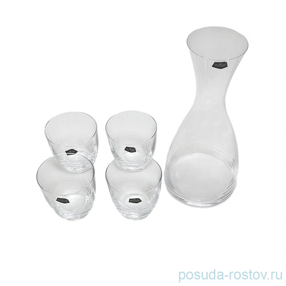 Набор для воды 5 предметов (декантер 1,2 л + 4 стакана) "Water set Bar /Без декора" / 094715