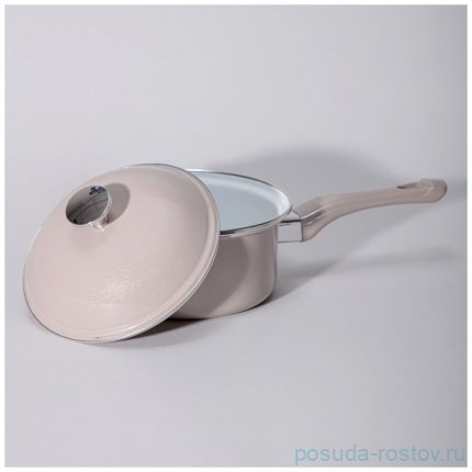 Ковш 18 х 8 см с крышкой эмалированный 1,5 л &quot;charm /кофейный&quot; / 342400
