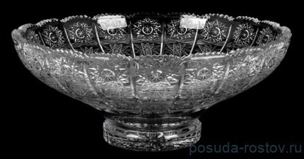 Ваза для фруктов 25,5 см &quot;Glasspo /Хрусталь резной&quot; / 107774
