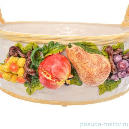 Корзина 44 х 22 см овальная с 2 ручками &quot;Фрукты&quot; / 246726