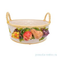Корзина 44 х 22 см овальная с 2 ручками &quot;Фрукты&quot; / 246726