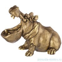 Фигурка 31 х 23 см &quot;Бегемот&quot; /бронза с позолотой / 273637