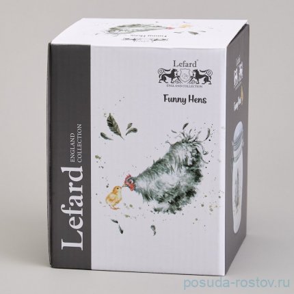 Банка для сыпучих продуктов 11,5 х 15 см с зажимом 700 мл &quot;Funny hens&quot; / 368031