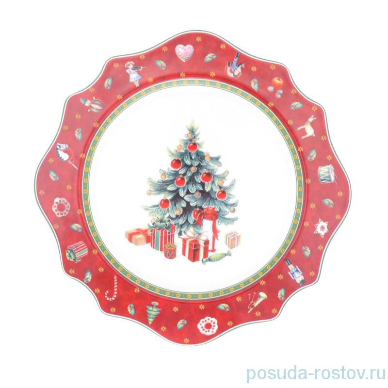 Тарелка 26 см "Christmas world /Bordo" / 273698