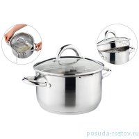 Кастрюля 20 x 11,5 см со стеклянной крышкой 3 л &quot;profi home&quot; / 273855