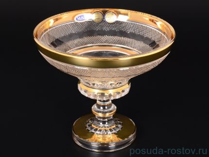 Конфетница 15 см н/н &quot;Max Crystal /Хрусталь с золотом&quot; / 124847