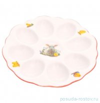 Блюдо для яиц 20 см &quot;Корона /Весна /Барашек с цыпленком&quot; / 310599