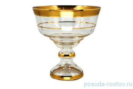 Конфетница 20 см н/н &quot;Матовая полоса /золото&quot; SC  / 135942
