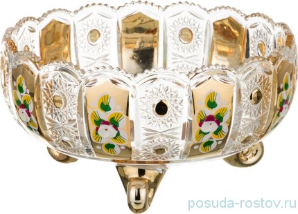 Конфетница 22 см на 3-х ножках &quot;LEFARD GOLD GLASS&quot;  / 187579