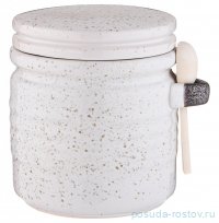 Банка для сыпучих продуктов 15,2 х 12,8 х 14,5 см с ложкой 1,16 л серая &quot;Riviera&quot; / 323214