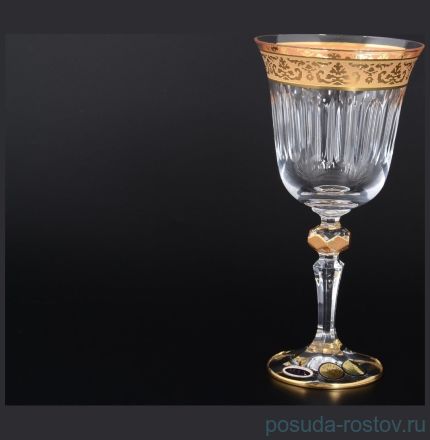 Бокалы для красного вина 220 мл 6 шт &quot;Max Crystal /Золото&quot; / 112590